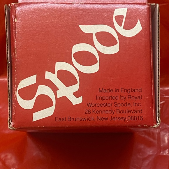 Vintage NOS Spode Christmas Tree Individual Butter /Ashtray (4) Original Box - Picture 3 of 8